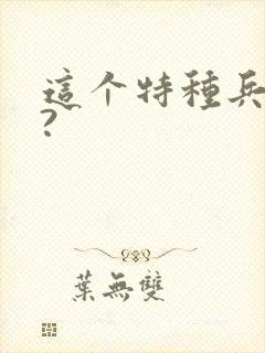 这个特种兵是谁?封面