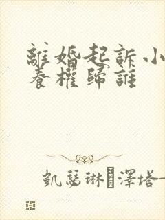 离婚起诉小孩抚养权归谁