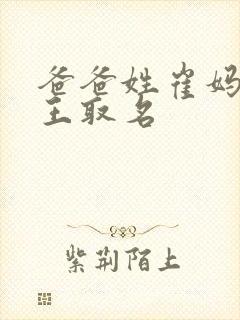 爸爸姓崔妈妈姓王取名封面