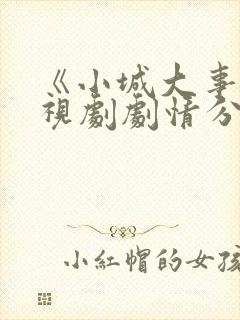 《小城大事》电视剧剧情分集介绍封面