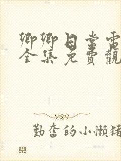 卿卿日常电视剧全集免费观看完整版封面