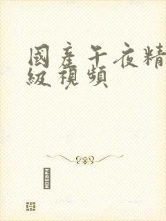 国产午夜精品一级视频