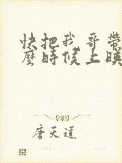 快把我哥带走什么时候上映