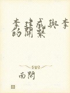 李建成与李世民的关系