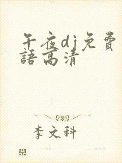 午夜dj免费国语高清