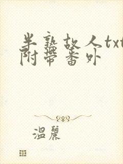 半熟故人txt附带番外