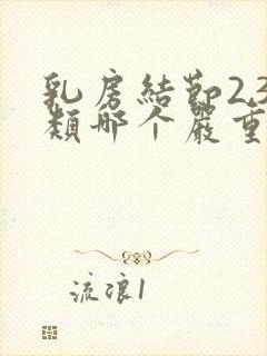 乳房结节2,3类哪个严重