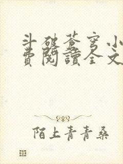 斗破苍穹小说免费阅读全文无弹窗