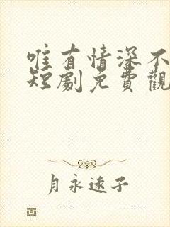 唯有情深不可负短剧免费观看