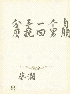 分手一个月了怎么挽回男朋友