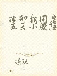 排卵期同房后第五天小腹隐隐作痛