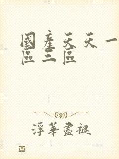 国产天天一区二区三区