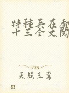 特种兵在都市夜十三全文阅读