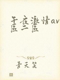 午夜激情av一区二区