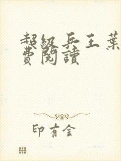 超级兵王叶谦免费阅读