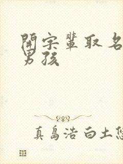 开字辈取名大全男孩