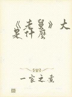 《老舅》大结局是什么封面