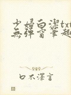 少妇白洁txt无弹窗笔趣阁