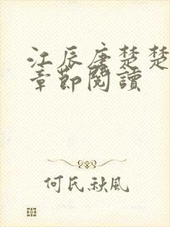 江辰唐楚楚最新章节阅读