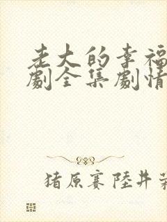 老大的幸福电视剧全集剧情介绍