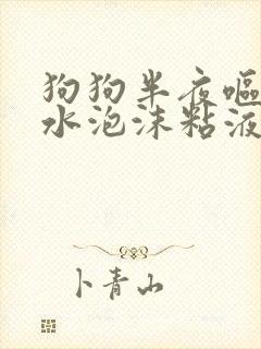 狗狗半夜呕吐黄水泡沫粘液