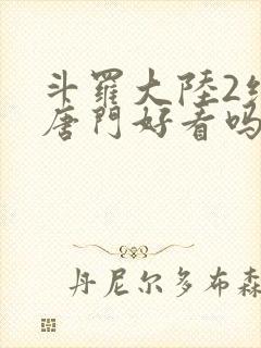 斗罗大陆2绝世唐门好看吗