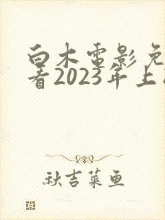 白木电影免费观看2023年上映