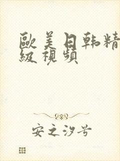 欧美日韩精品一级视频