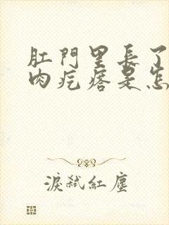 肛门里长了两个肉疙瘩是怎么回事