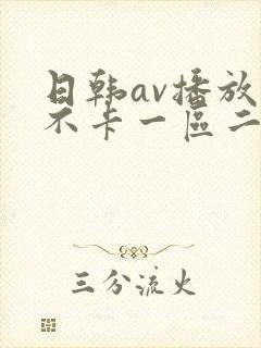 日韩av播放器不卡一区二区