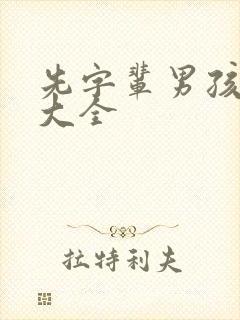 先字辈男孩取名大全