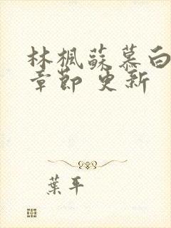 林枫苏慕白最新章节 更新封面