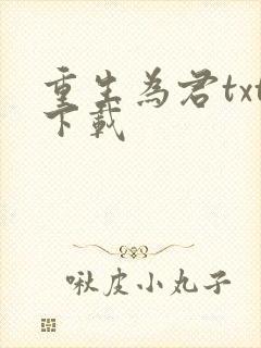 重生为君txt下载