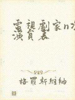 电视剧家n次方演员表