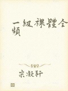 一级裸体全黄视频