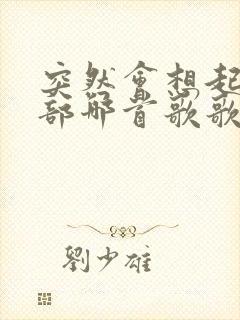 突然会想起了全部哪首歌歌词