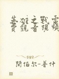 英雄之战电影免费观看视频