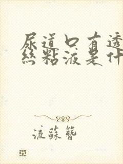 尿道口有透明拉丝粘液是什么封面