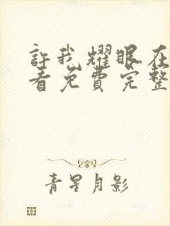 许我耀眼在线观看免费完整版电视剧封面