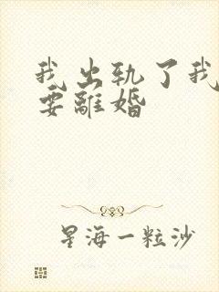 我出轨了我老公要离婚