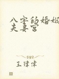 八字的婚姻宫与夫妻宫