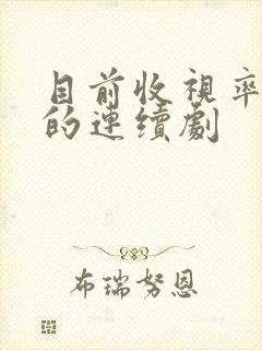 目前收视率最高的连续剧