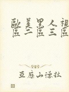 欧美黑人视频一区二区三区