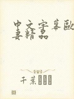 中文字幕欧美人妻精品