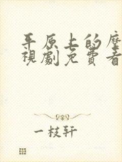 平原上的摩西电视剧免费看