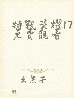 特战荣耀17集免费观看