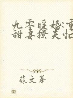 九零暖婚:重生甜妻撩夫忙免费