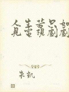 人生若只如初相见电视剧剧情介绍封面