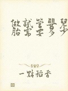 做试管婴儿双胞胎需要多少钱