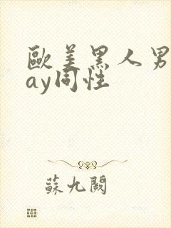 欧美黑人男男gay同性